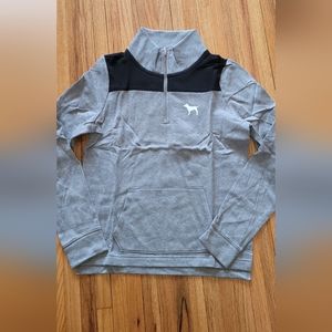 Victoria's Secret half zip sweatshirt gray XSMALL
